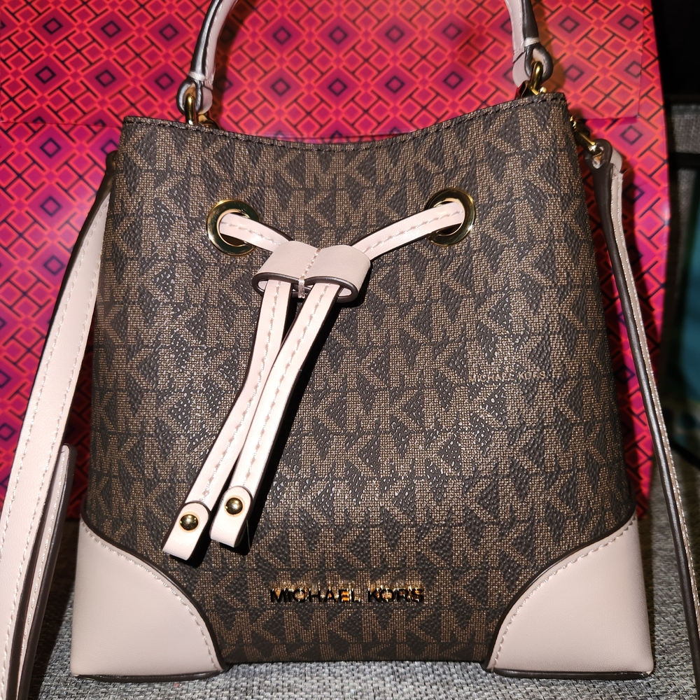 Michael Kors Brown and Cream Women's Bag
